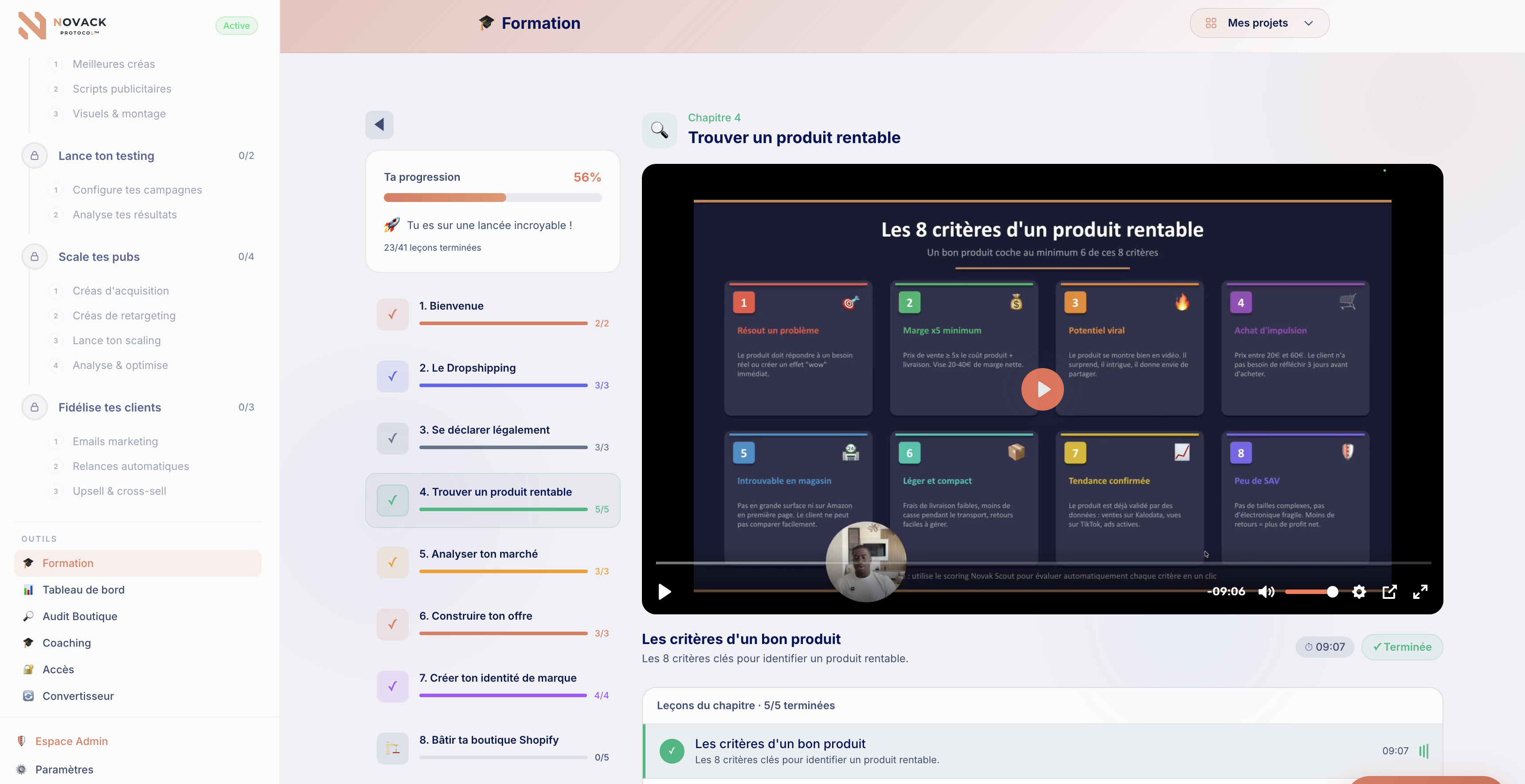 Formation vidéo Novack Protocol